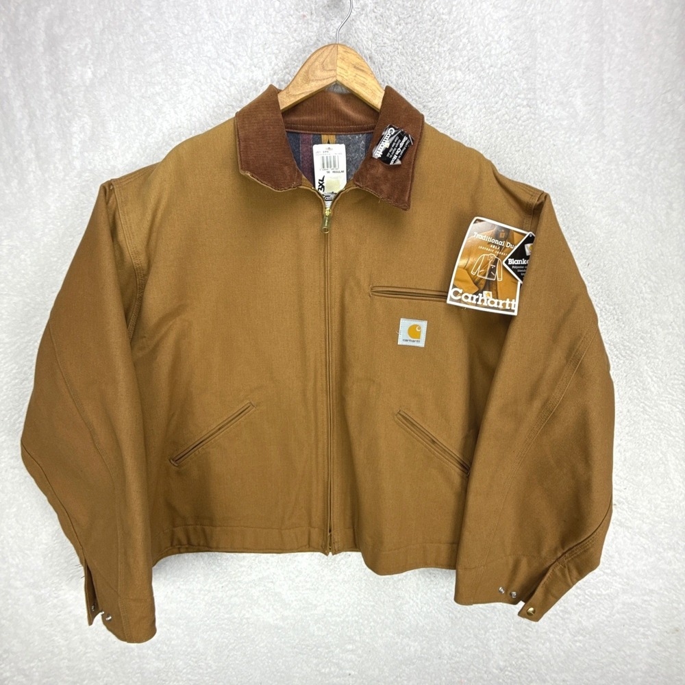 Carhartt Detroit Jacket Blanket Lined Mens 56 3XL J01 BRN Brown NWT NOS - Picture 2 of 16